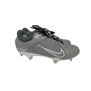 NEW! Nike Hyperdiamond 4 Elite Metal Softball Shoes Cleats Grey Size 6.5